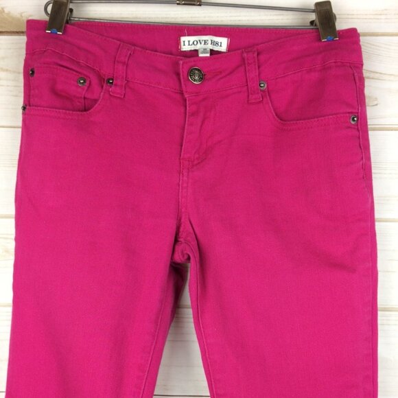 I love H81 Juniors Fuschia Jeans Size 25 - Picture 3 of 8